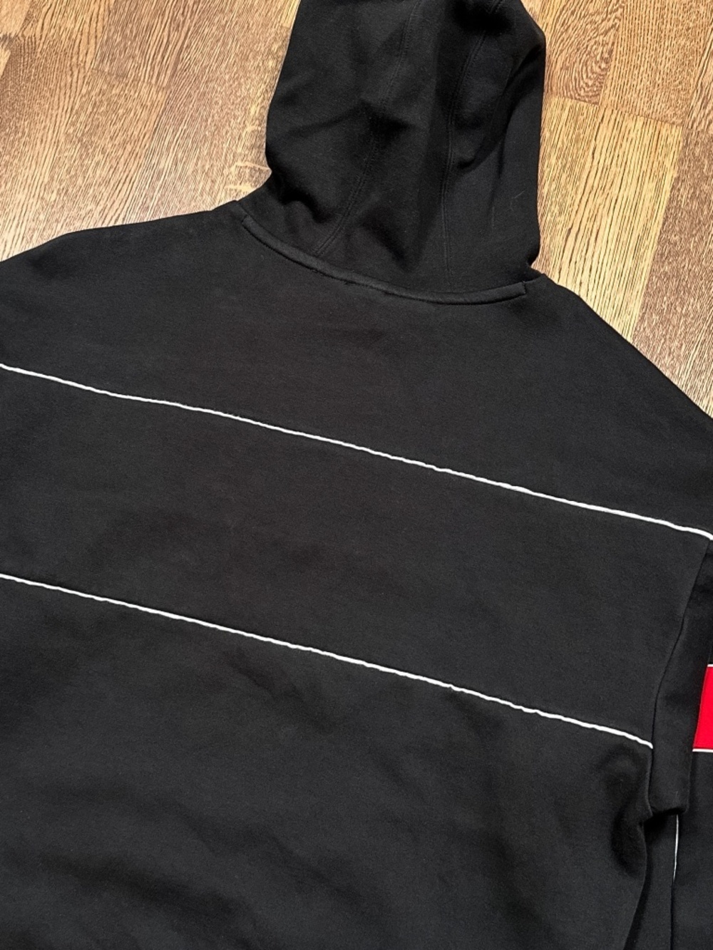 Puma Ferrari Race SDS Racing Stripe Check Tech Fleece Hoodie Mens Medium - Picture 6 of 10